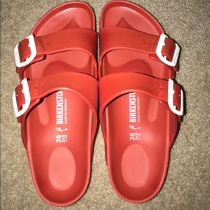 LIKE NEW Red Birkenstock’s